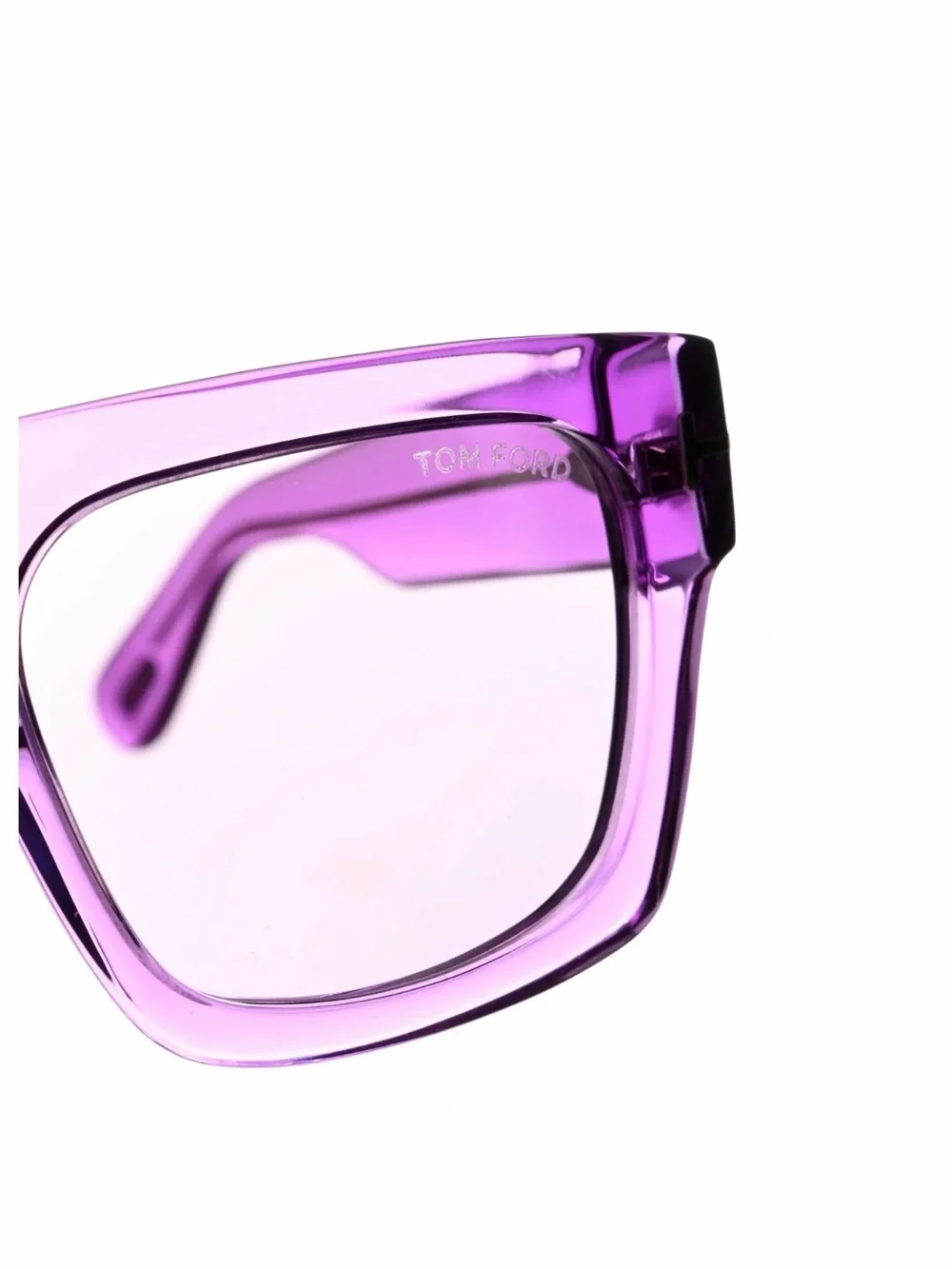 New Tom Ford FT0711 81Y Fausto Lavender Transparent Square Sunglasses Authentic